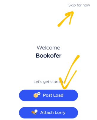 Post load or attach Lorry in vahak app