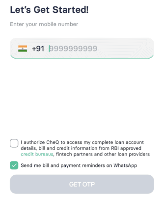 CheQ Referral Code, Link. Get 1% Chips on bill Payment 3 Enter mobile number in CheQ