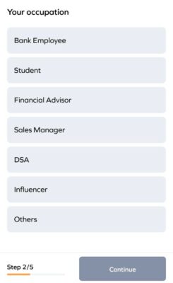 Select your Occupation 