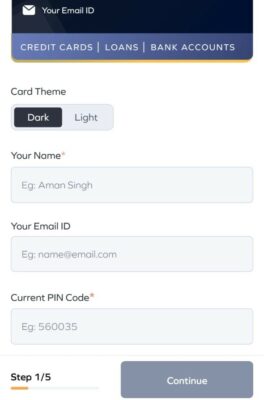 Enter your Name, email and Pincode