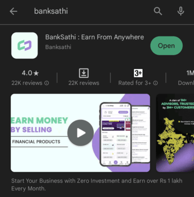 BankSathi Referral code is 51729712. Sell Financial products 2 Download Banksathi app
