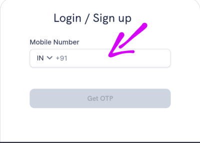 Enter Mobile Number in Ccbp Nxtwave 