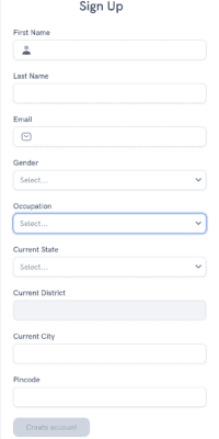 Signup in Ccbp Nxtwave