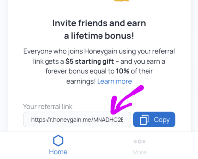 Honeygain find referral code