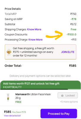 Purplle Referral code Benefit
