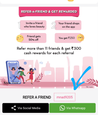 Sugar Cosmetics referral code is "mnad9205". Get 50% off 1 Sugar Cosmetics Referral code