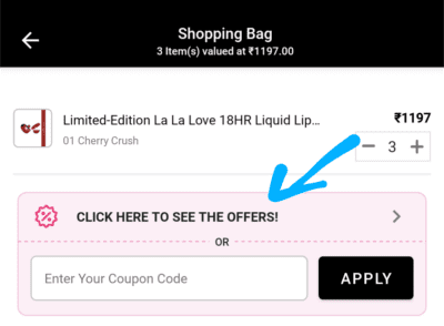 Sugar Cosmetics referral code is "mnad9205". Get 50% off 4 Click here to select offers