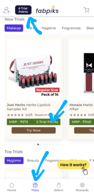 Check Trails in Fabpiks 