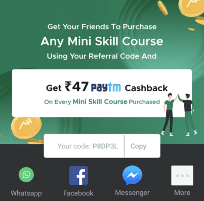 Skill academy Referral Code is P8DP3L. Get ₹40 off 1 Skill Academy Referral code