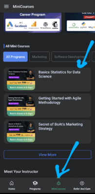 Skill academy Referral Code is P8DP3L. Get ₹40 off 4 Select mini Course