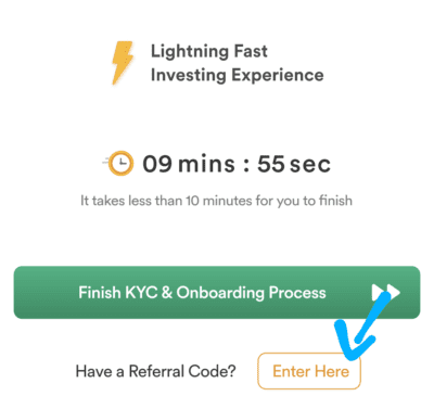 Enter Dhan Referral code 