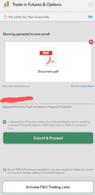Submitted my bank Statement 