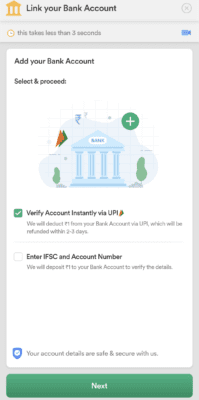 Add Your Bank Account 