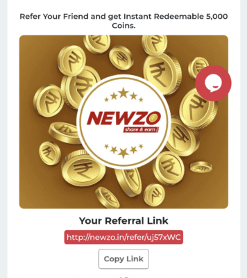 Newzo referral code link