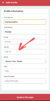 Add UPI Details in Newzo