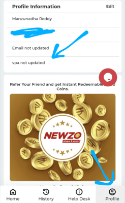 Add UPI details in Newzo