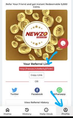 Newzo Refer and Earn