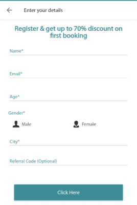 Enter Healthians Referral code