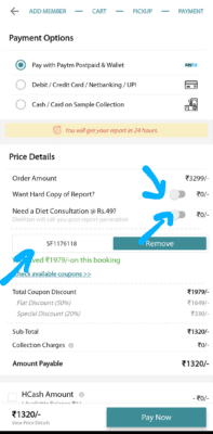 Enter Coupon Code in Healthians