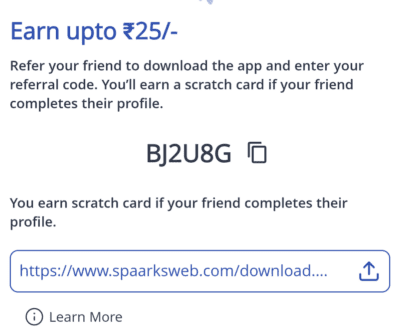 Spaarks referral code 