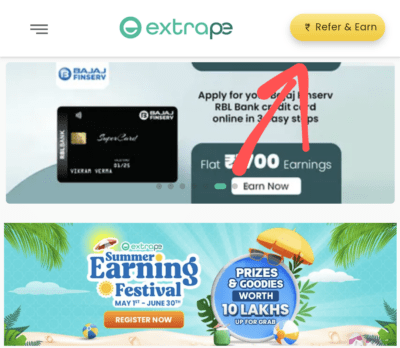 Extrape Referral Code is "NICKB". Share , Refer and Earn 5 Extrape Refer and Earn