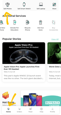Cashify Referral Code is "CKYAPGFO". Get ₹100| Refer & Earn 5 Select the Product