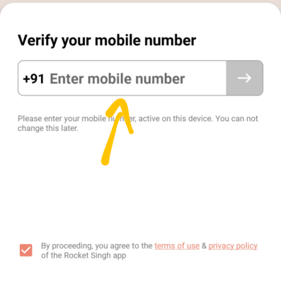 Enter Mobile Number 