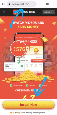 Download vidmate cash app