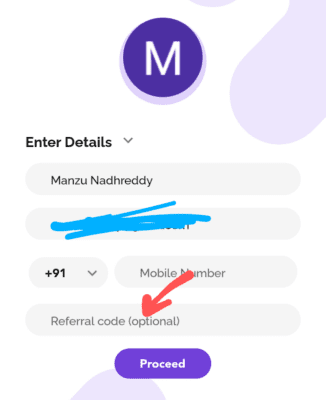 Enter Pollpe Referral code 