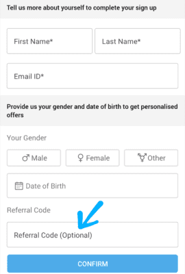 Enter Mamaearth Referral code 