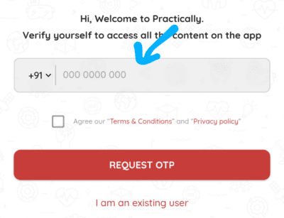 Practically referral code is 5765917. Free 200 XPs + Refer 3 Click on Request OTP