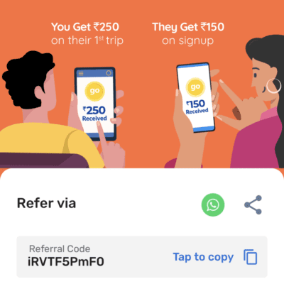 Goibibo Referral code