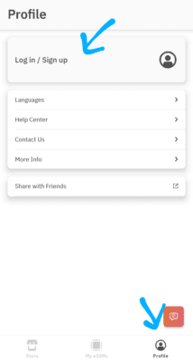 Click on Login / Signup
