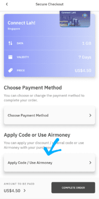 Enter Airalo Referral Code