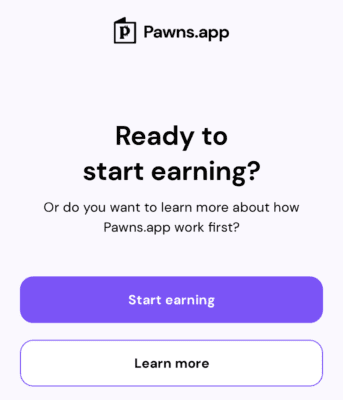 Click on Start Earning 