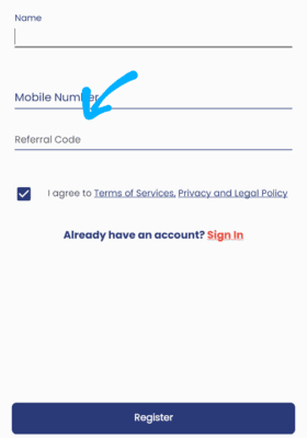 Enter Superssmart Referral code 