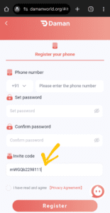 Enter invite code