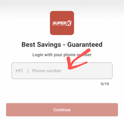 Enter your mobile number 