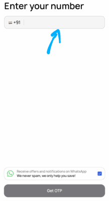 Enter your mobile number