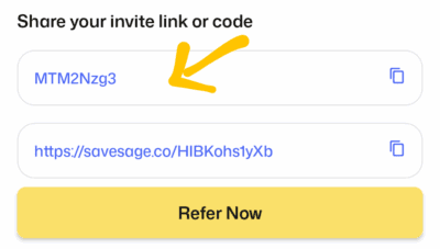 Savesage Referral code 