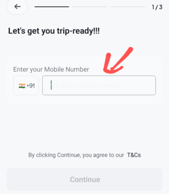 Enter your mobile number 