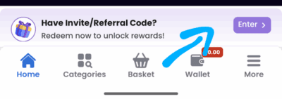 Enter Milkbasket Referral code