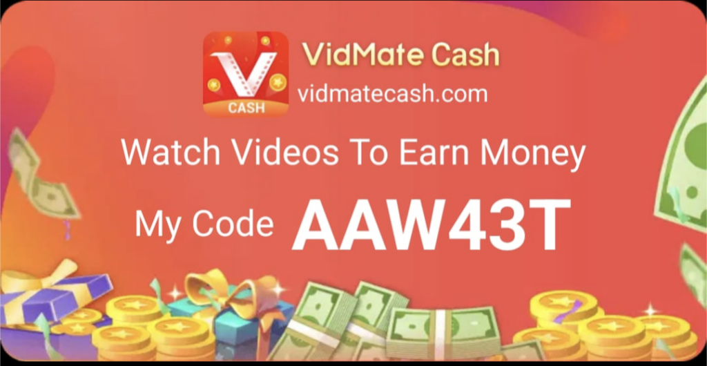 Vidmate cash Invite code